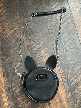 Disney Alice in Wonderland Rabbit Ear Clock Crossbody Purse